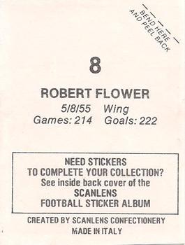 1984 Scanlens VFL Stickers #8 Robert Flower Back